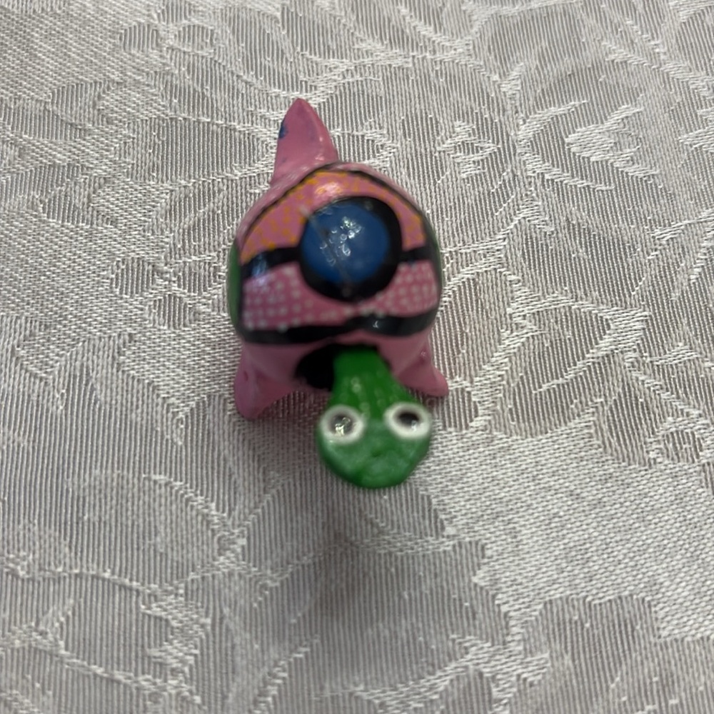 Handmade Mexican Wooden light Pink Turtle